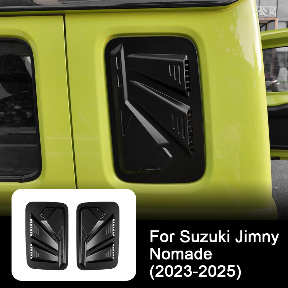 ABS Louver Window Visor For Suzuki Jimny Nomade 2023-2025 Side Window Shutter Cover Trim Exterior Accessories Black Auto Parts
