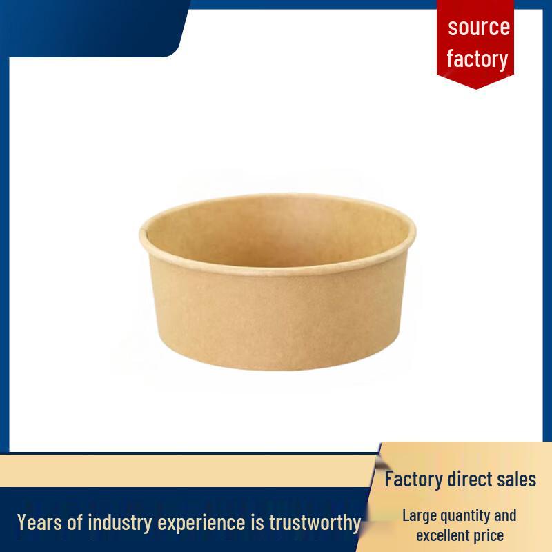 Disposable Kraft Paper Soup Bowl with Lid