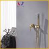 Luksusowy zestaw prysznicowy ścienny w kolorze szczotkowanego złota, ukryty system prysznicowy, mosiężna bateria mieszająca wodę ciepłą i zimną, deszczownica łazienkowa