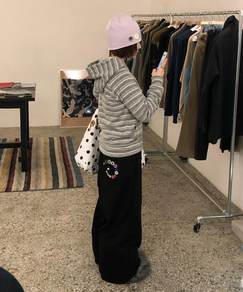 Tansanmageunesyum Jacquard Button Beanie