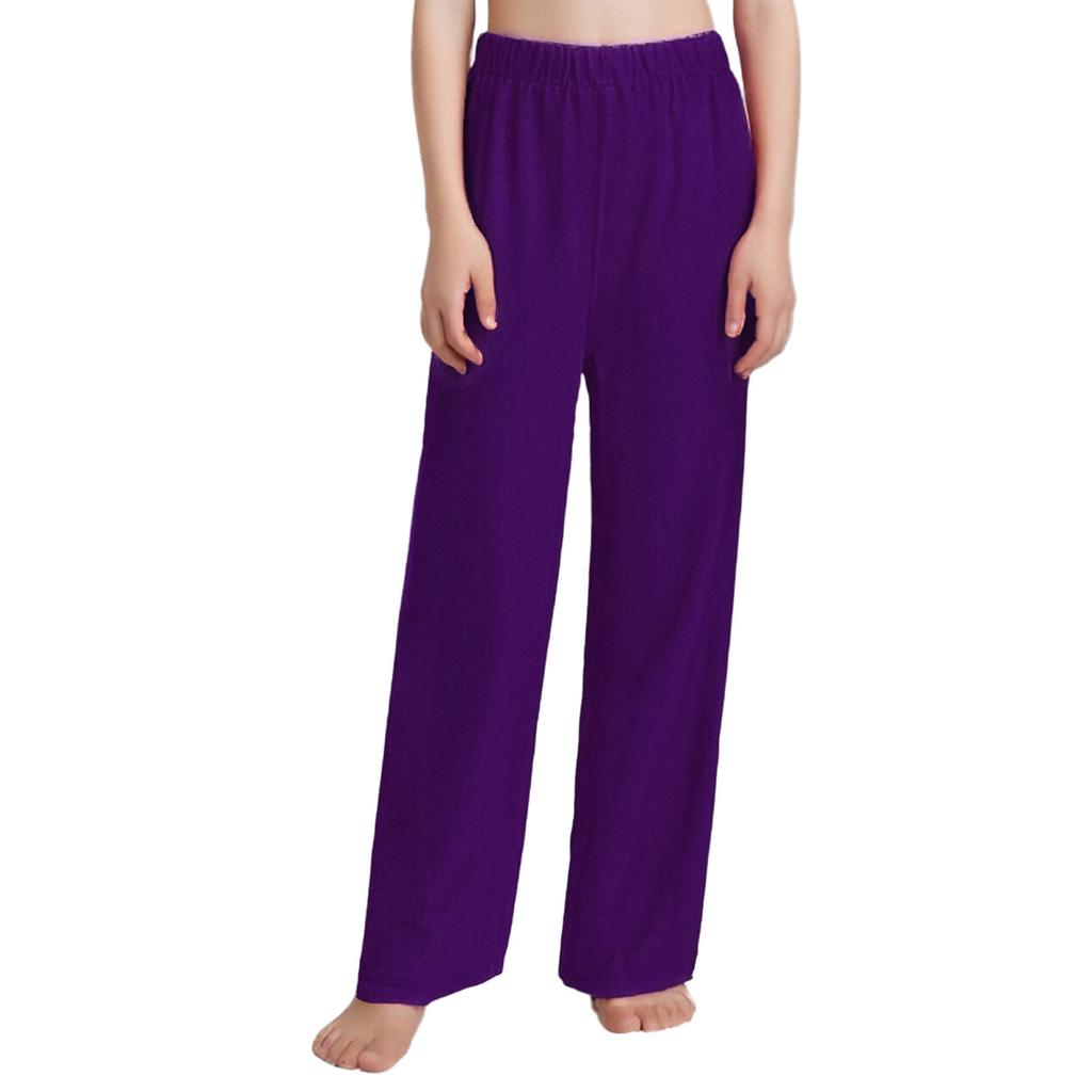 Elastic Waistband Wide-Leg Pants for Boys: Solid Color Dancewear for Liturgical Praise Performance