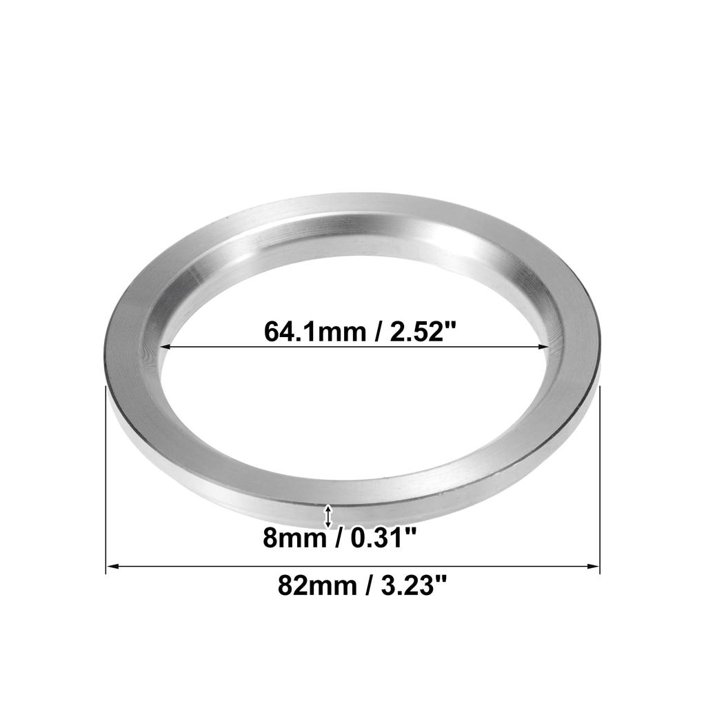 X AUTOHAUX Set of 4 OD 82mm to ID 64.1mm Aluminum Alloy Car Hub Centric Ring Wheel Boss Center Spacer