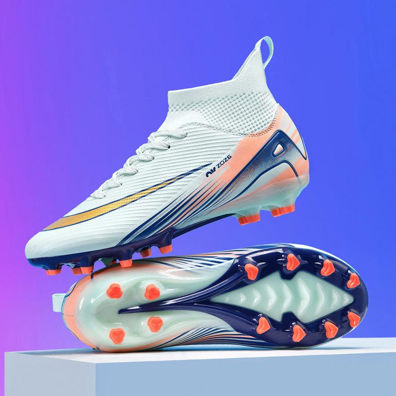 New High-top AG Long Nails TF Broken Nails Outdoor Grass Training Adult Children Youth Game Football Shoes