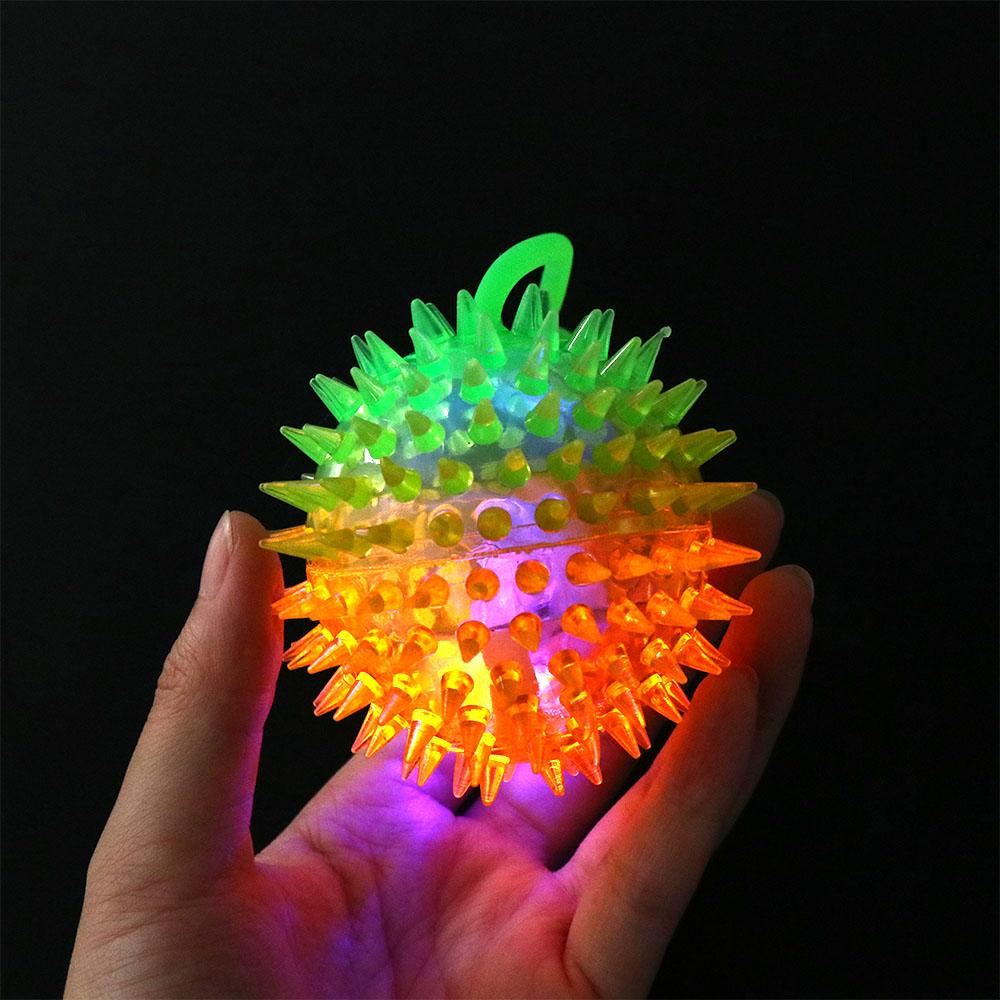 Decoration Glowing Hair Flash Ball Led Light Up Toy Glowing Elastic Ball Toy Elastic Glow Hair Ball
