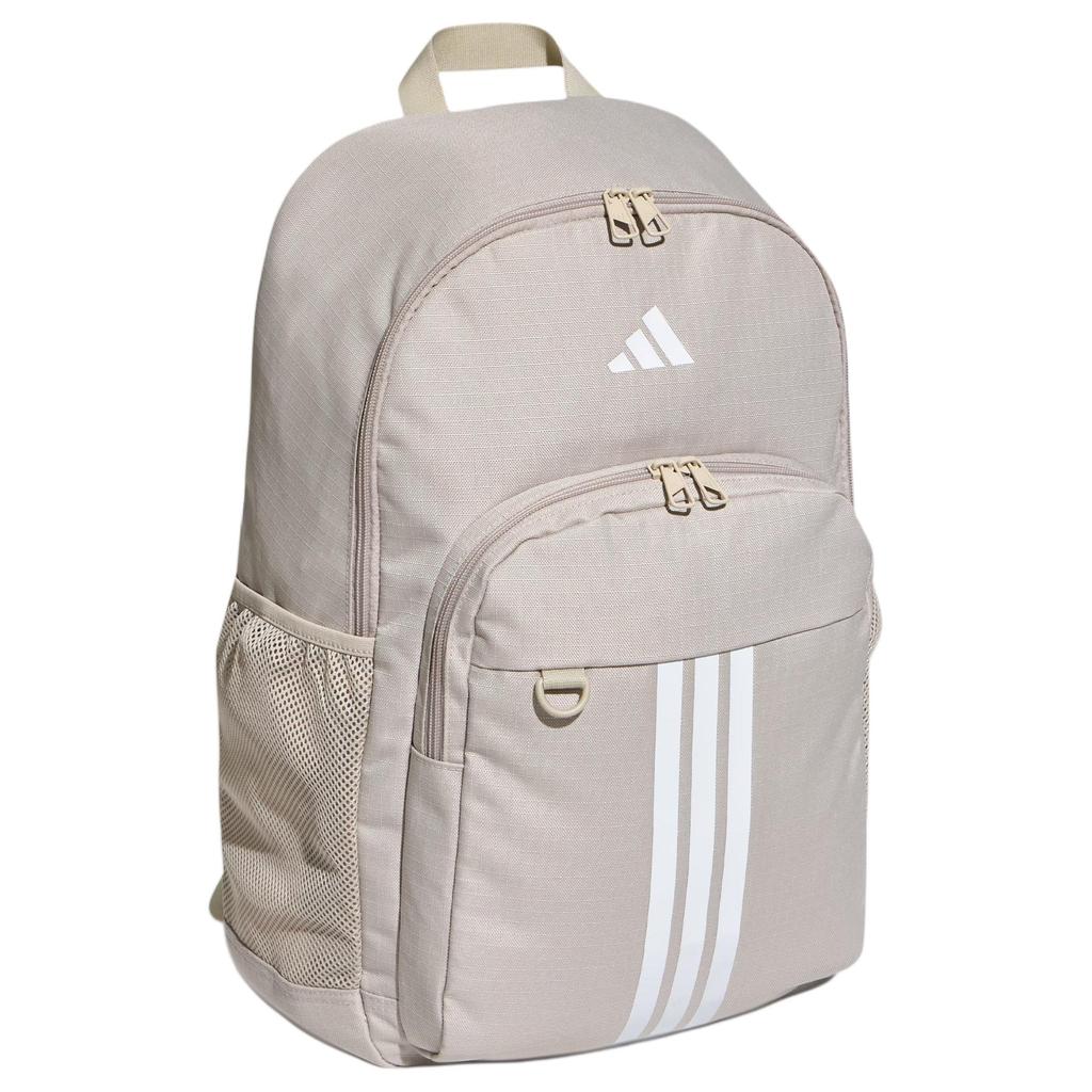 Adidas Plaid Fabric Backpack Unisex Brown