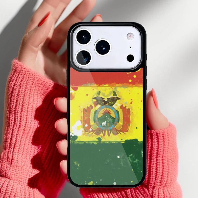 Bolivia Flag Phone Case for iPhone 17 16 15 14 13 Pro Max Back Cover for 12 11 Pro Coque