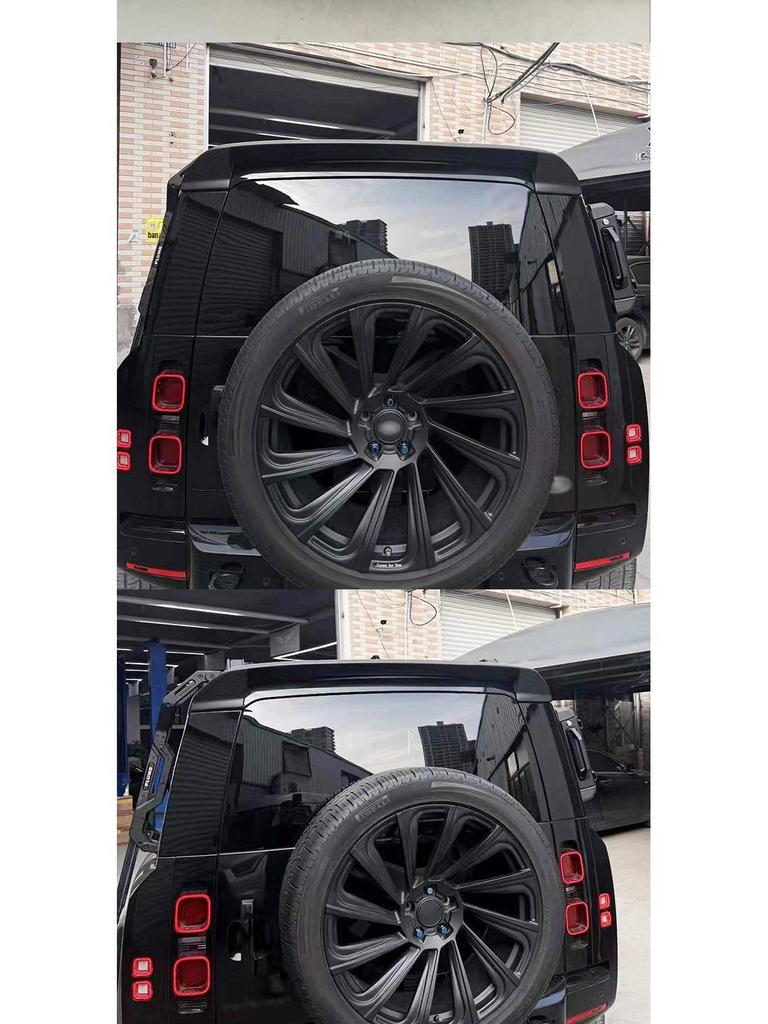 Carbon Fiber Style Rear Spoiler Lip for Land Rover Defender 90/110/130