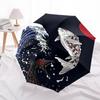 1pc Koi Fish Swimming Against the Current Umbrella with Plastic Handle,Suitable for All Seasons Home Travel Outdoor UmbrellaDD549