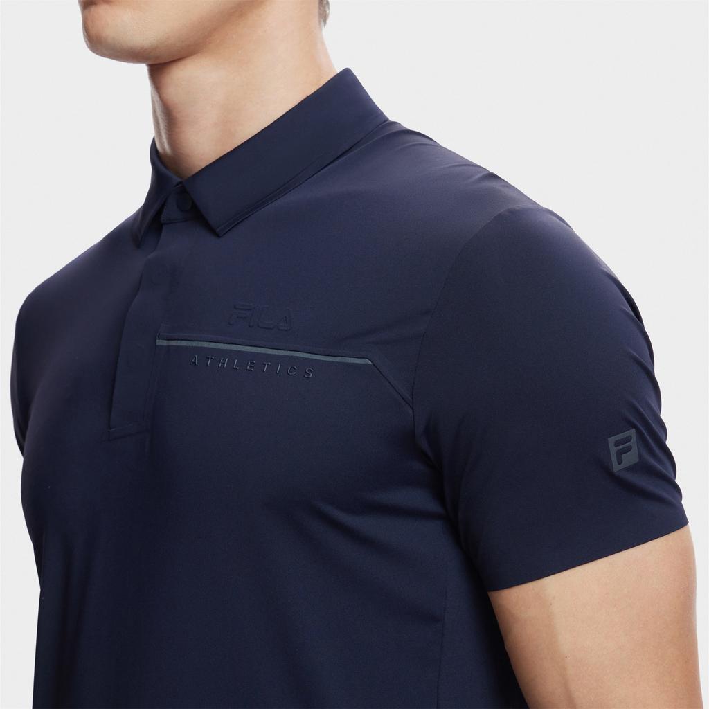 New FILA Fitness Polo Shirts Men's RD Royal Blue A11M421113FNV