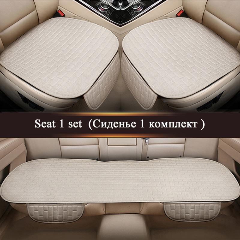 Car Flax Seat Cushion Protector Pad Car Seat Cover Front/Rear Seat Cover Automobile Cushion Pad Mat Backrest Auto Accessori