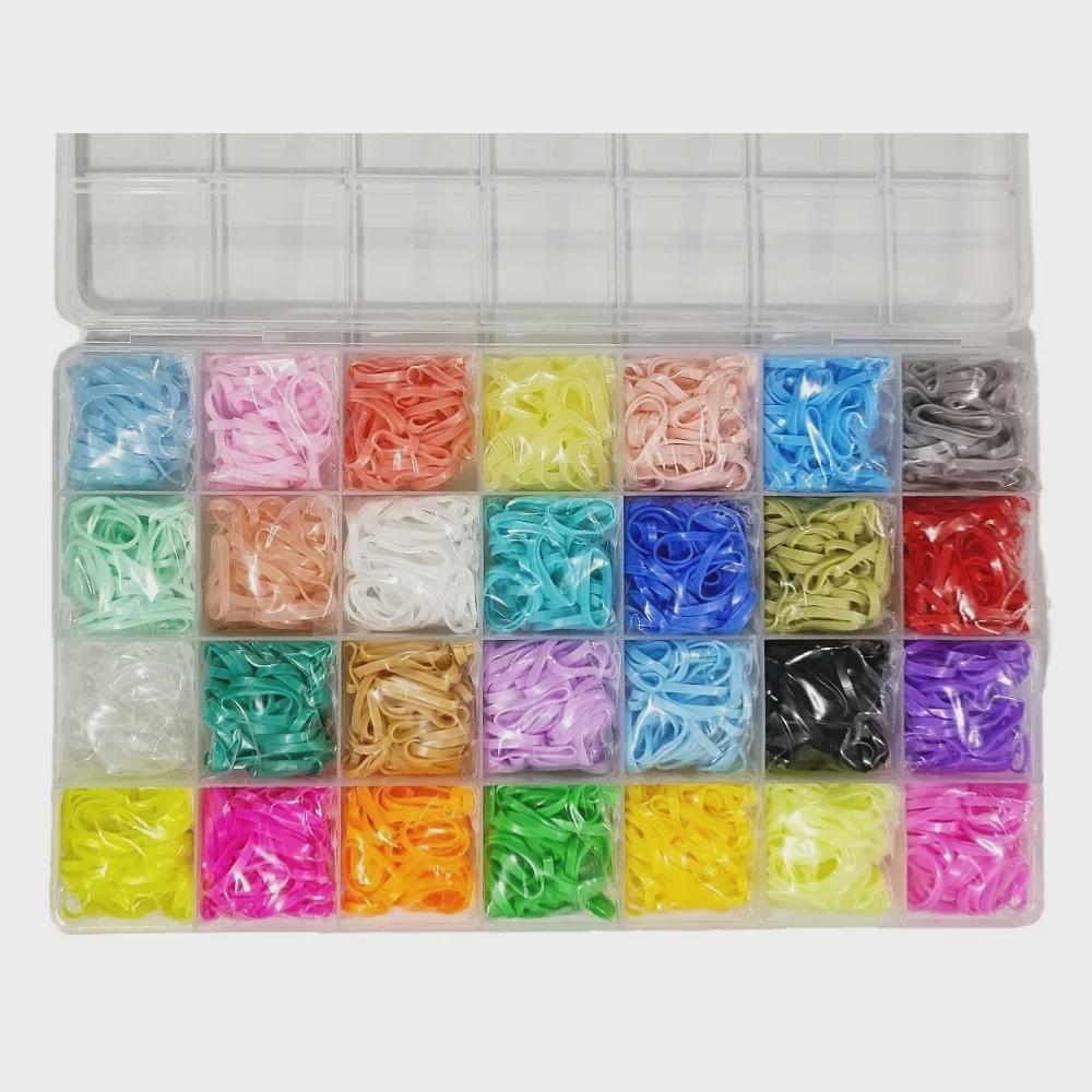 28-Color Gentle Hair Bands: Non-damaging, Disposable Rubber Bands for Braids and Hairstyles