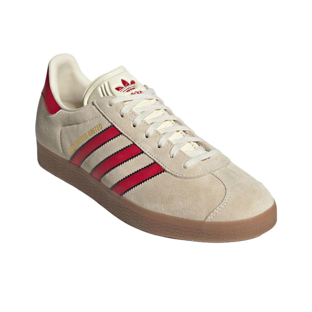 Manchester United x adidas Gazelle Terrace Icons Pack Vyriški sportbačiai Kreminiai Kreminiai-Balti Mufc-Raudoni JS3040