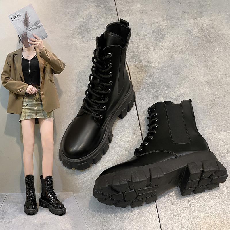 Martin boots women's British style 2025 new models in cool fashion black small short boots thick heel large size women's boots