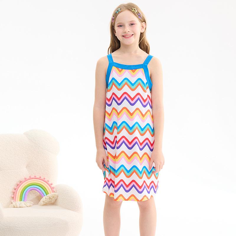 Dziecięca Moda Sukienka Tank Top Letnia Dziewczęca Słodka Księżniczka Bez Rękawów