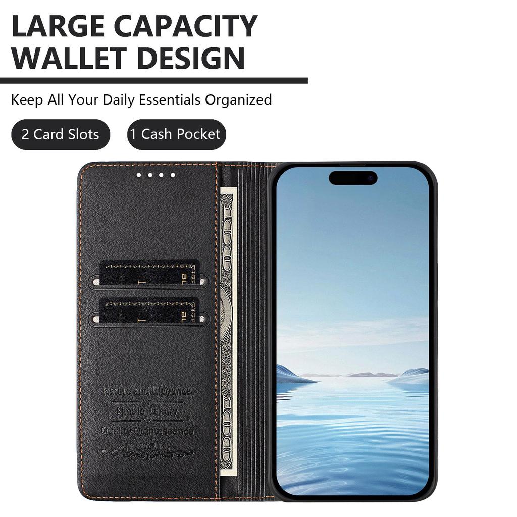 Für Oppo A6x 5G/Oppo A6 5G Hülle RFID-blockierendes Portemonnaie Ständer Aufgedrucktes Katzenmuster Leder Handyhülle