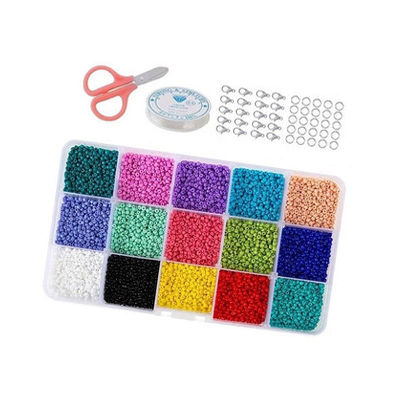 Diy Rice Bead Set Children S Puzzle Stainless Steel Bead Braiding Machine Round Beads, Metal Weaving Tools Hand Bead Weaving Machine