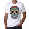 Men's Graphic T-Shirt Day Of The Dead Skull Green Eco-Friendly Limited Edition