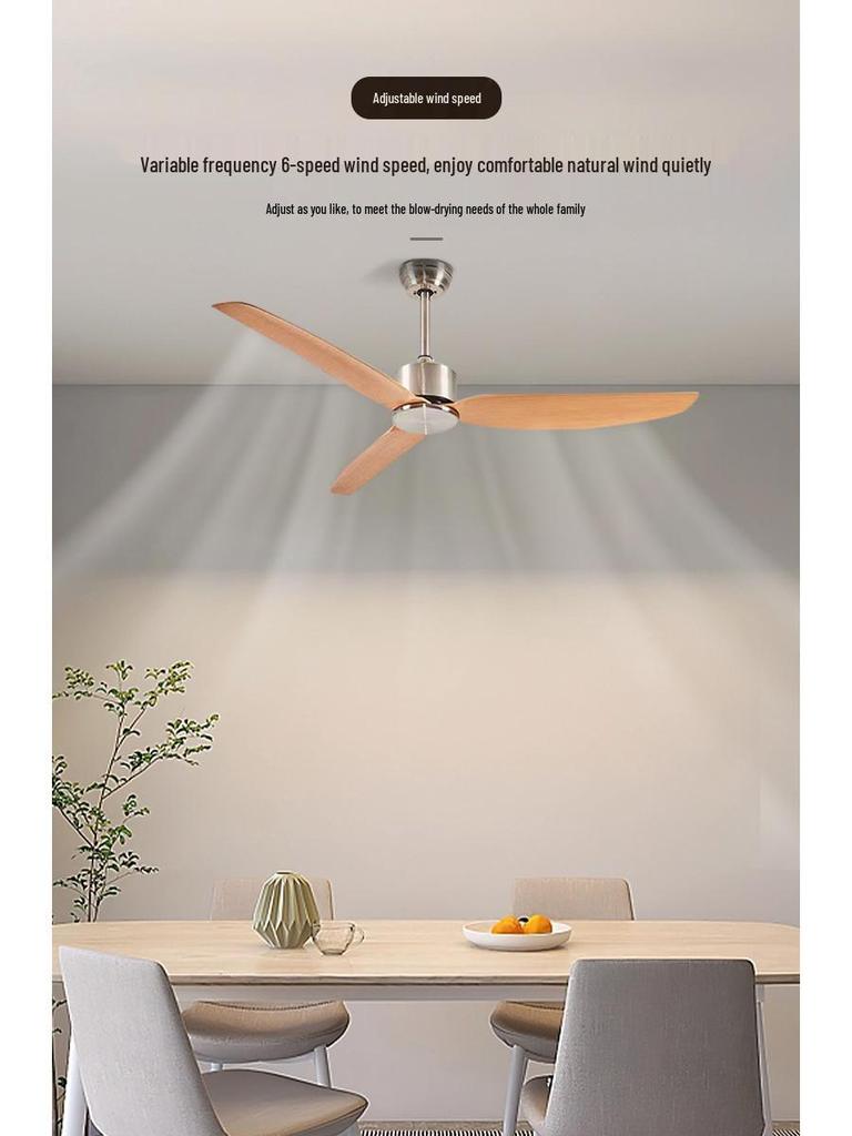 Nordic Minimalist Ceiling Fan with Variable Frequency for Home Decoration
