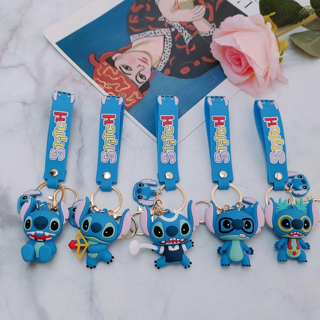 Cute Lilo Stitch Cupid Figure Toy Keychain Perfect Xmas Gift