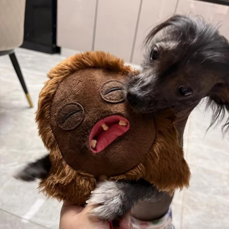 Tianyi 1 Unisex Fuggler Official Plush Dog Toy Funny Ugly Monster Squeaky Stuffed Pet Doll Interactive Chew Toy For Medium Dogs Pet Gift
