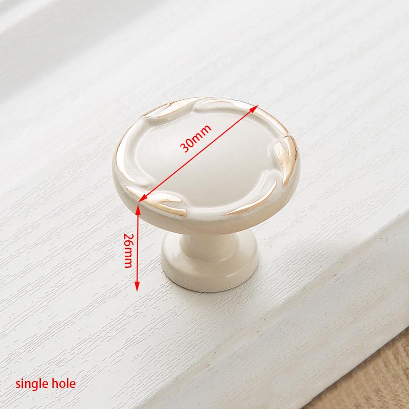NAIERDI Ivory White Cabinet Handles Zinc Aolly Kitchen Cupboard Door Pulls Drawer Knobs European Fashion Furniture Handle