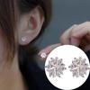 Zircon Snowflake Stud Earrings: High-End, Delicate, Cold Style Winter Jewelry for Women