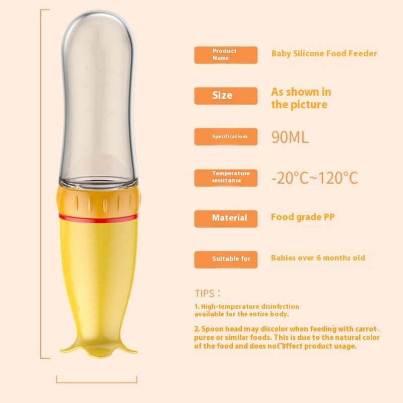Baby Rice Paste Bottle Baby Supplementary Food Spoon Rice Paste Feeding Bottle Squeeze Spoon Rice Paste Milk Bottle Maternal and Infant Products