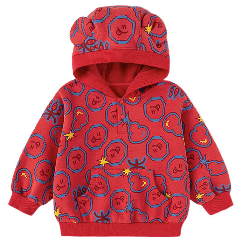Balabala Kids Hooded New Year Sweatshirt 130