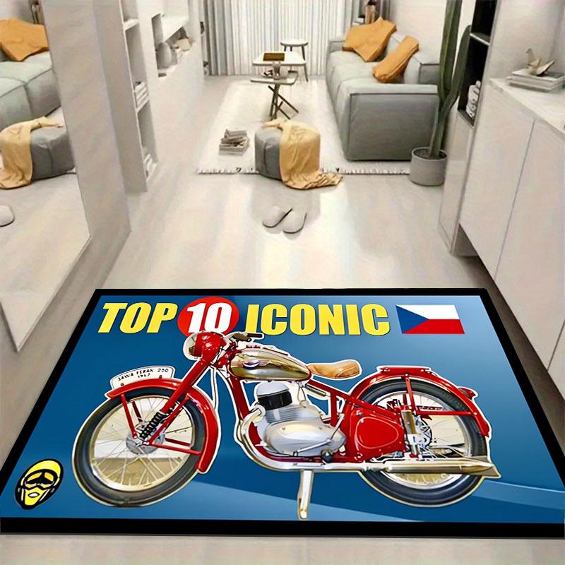 Jawa Retro Motorrad Teppich, geeignet für Wohnzimmer, Schlafzimmer, Spielzimmer, Computerraum und Heimdekoration.