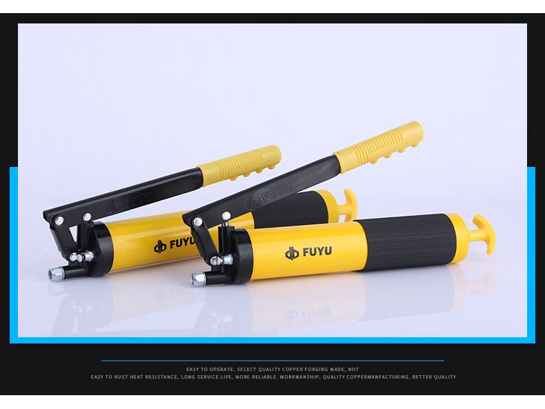 Fuyu 600CC Manual Grease Gun with Single Lever, Portable Labor-Saving Injector for Excavators