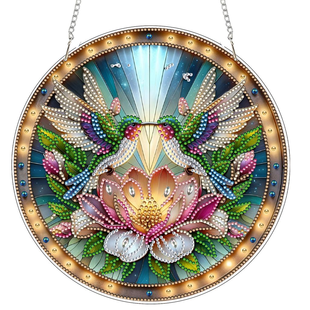 Landscape 2D Flat DIY Crystal Painting Crafts Kit Acrylic Diamond Painting Charms Kits for Living Room Home Office Decoration