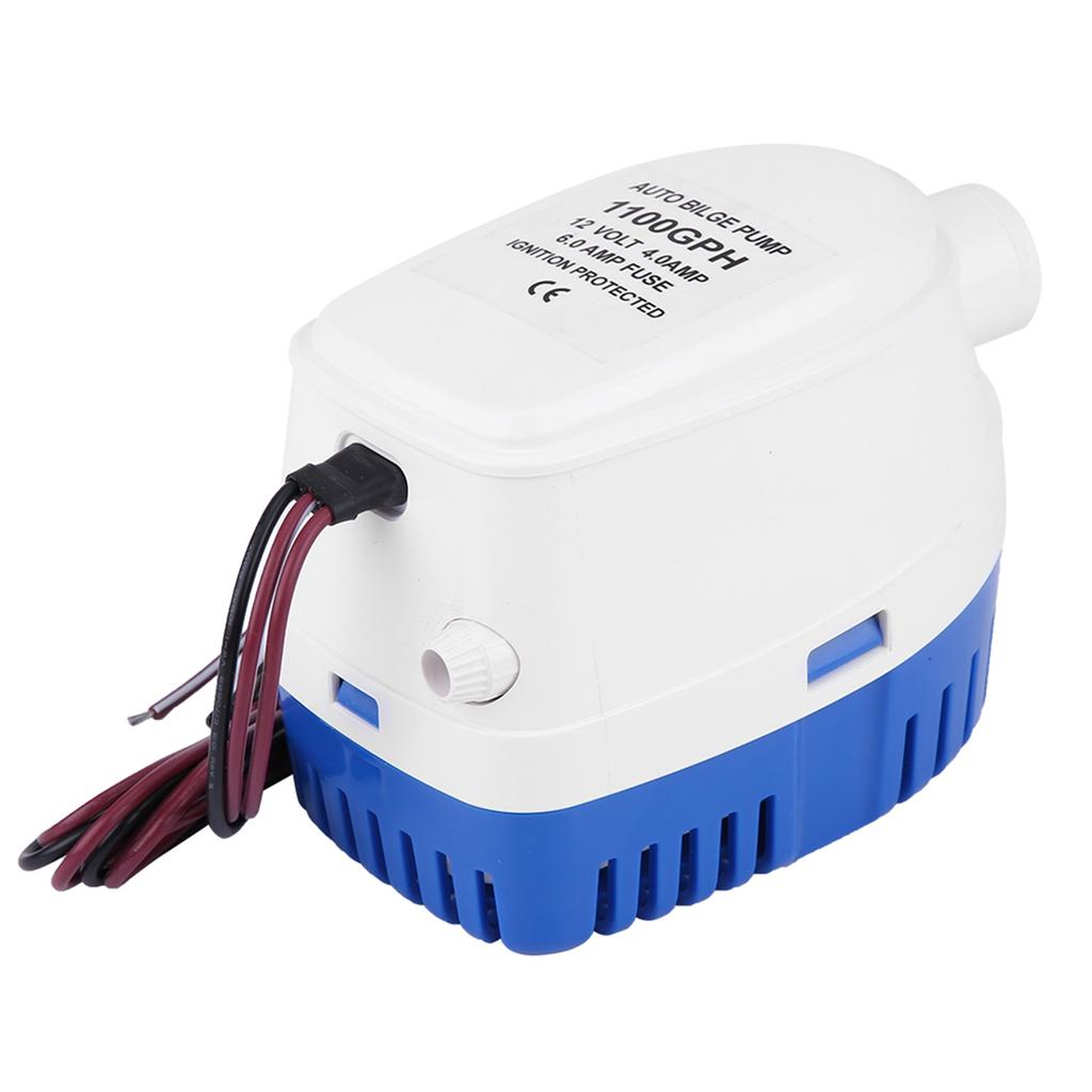 1100GPH Boat 12V Marine Automatic Submersible Bie , Compact & Efficient, Rustproof PVC & Copper Material