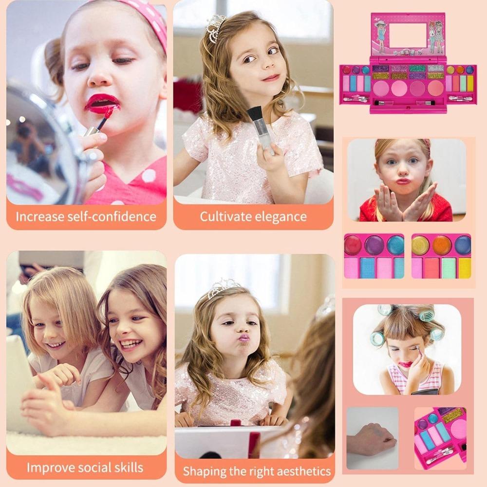Kit di trucco per bambini per bambine Trucco finto per bambine Kit di trucco per bambine Regalo di compleanno di Natale per bambine