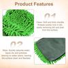 HARFINGTON 4pcs Chenille Microfiber Car Wash Mitts 9.8" x 7.9" Scratch Free Wash Gloves Absorbent Double Sided Plush Cleaning Drying Mitts for Car