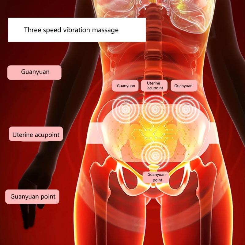 Cordless Heating Pad for Crmps,Electric Waist Belt Device,Fast Heating Pad with 3 Heat Level Back or Belly Heating Pad