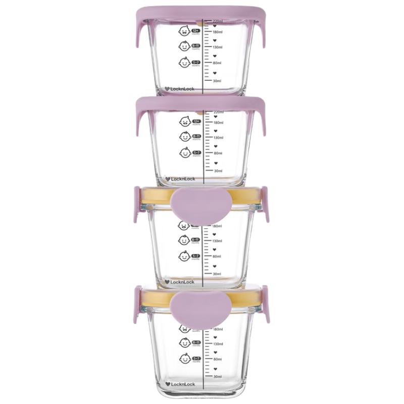LOCK&LOCK Baby Heat-Resistant Glass Food Container Set