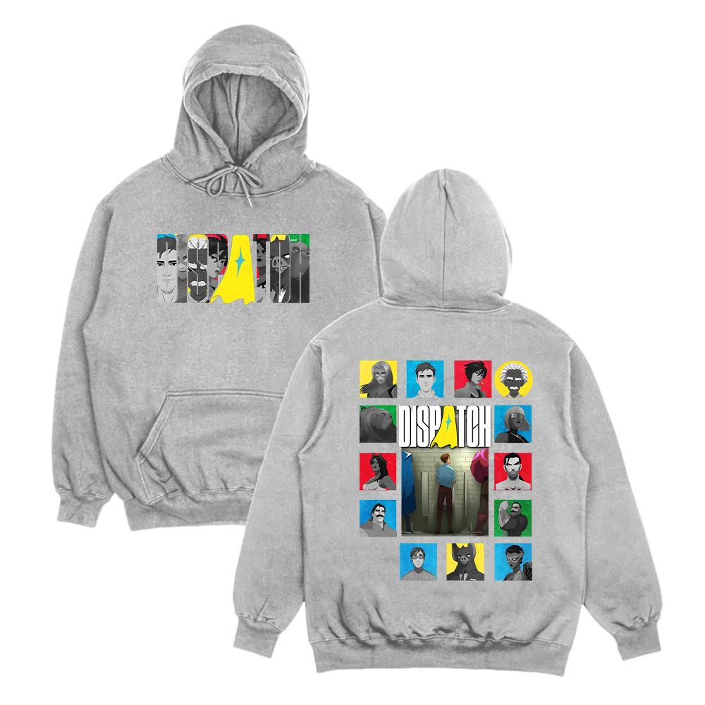 

Худі оверсайз Dispatch Game Collage Гаряча ігрова графіка Пуловер Топи Толстовка Унісекс Спортивний одяг Мода Y2k Бавовняний одяг XS сірий колір