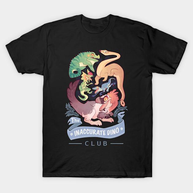 

Men Black Print T-shirt The Inaccurate Dino Club Dark No-Cut Transfer Paper Print Cotton Tshirt XL чорний