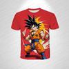 Japanese Anime Dragon Ball Z 3d Print Cute Kid Goku Sitting Sky All Over Print T-Shirt Fashion Kids Adults
