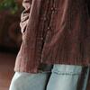 Johnature femei vintage din bumbac parkas calde cu mâneci lungi cu nasturi paltoane de iarnă cu imprimeu buzunare florale parkas pentru femei