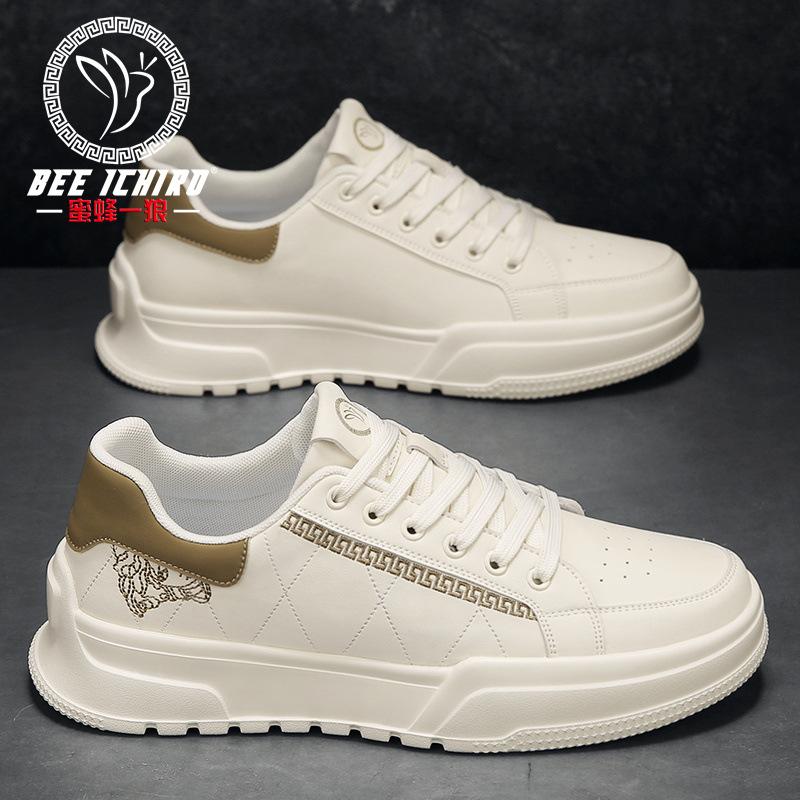 New leather surface ultra-light soft sole casual leather shoes versatile men's shoes four seasons tide board shoes