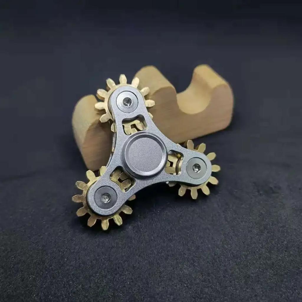 New Premium Mechanical Gear Linkage Metal Fidget Spinner Copper Edc Anti Stress Sensory Finger Gyro Toys For Adults Gifts