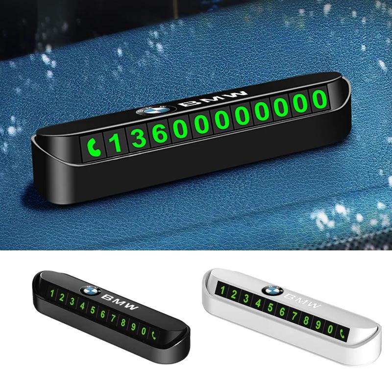 For BMW Luminous Car Temporary Parking Card Phone Number Card Plate Telephone Number For BMW E34 E36 E60 E90 E46 E39 E70 F10 F20