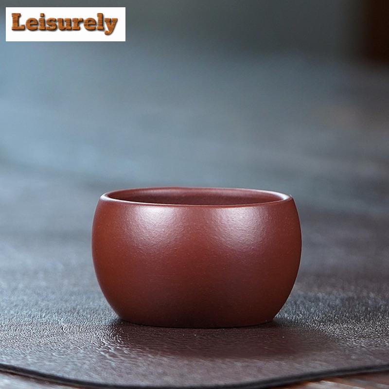 2pc/lot Purple Clay Teacup Aesthetic Tea Bowl Cute Cup Tea-tasting Smelling Cup Chazhan Master Cups Household Teaware Gift 55ml
