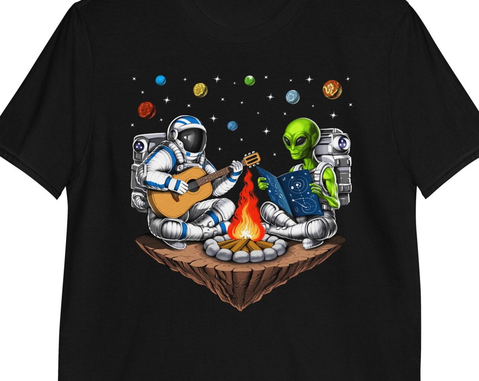 Astronaut Camping T-Shirt: Space Alien Tee 120
