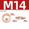 Pure Red Copper All-Copper Spring Washer, Bronze Round Washer Screw Metal Washer GB93