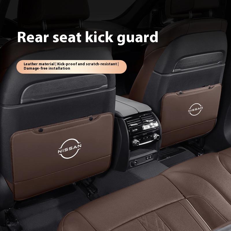 For Nissan X-Trail Qashqai Sentra Serena Almera Tiida Teana Juke Car Seat Back Protection Anti-Kick Pad Rear Seat Storage Bag