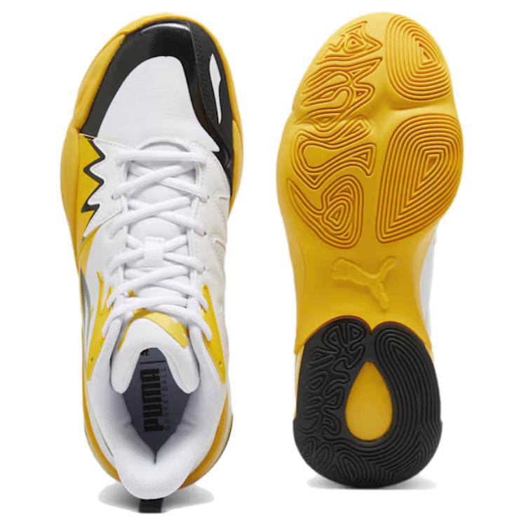 Puma Genetics White Yellow Sizzle Unisex Sneakers 379905-03