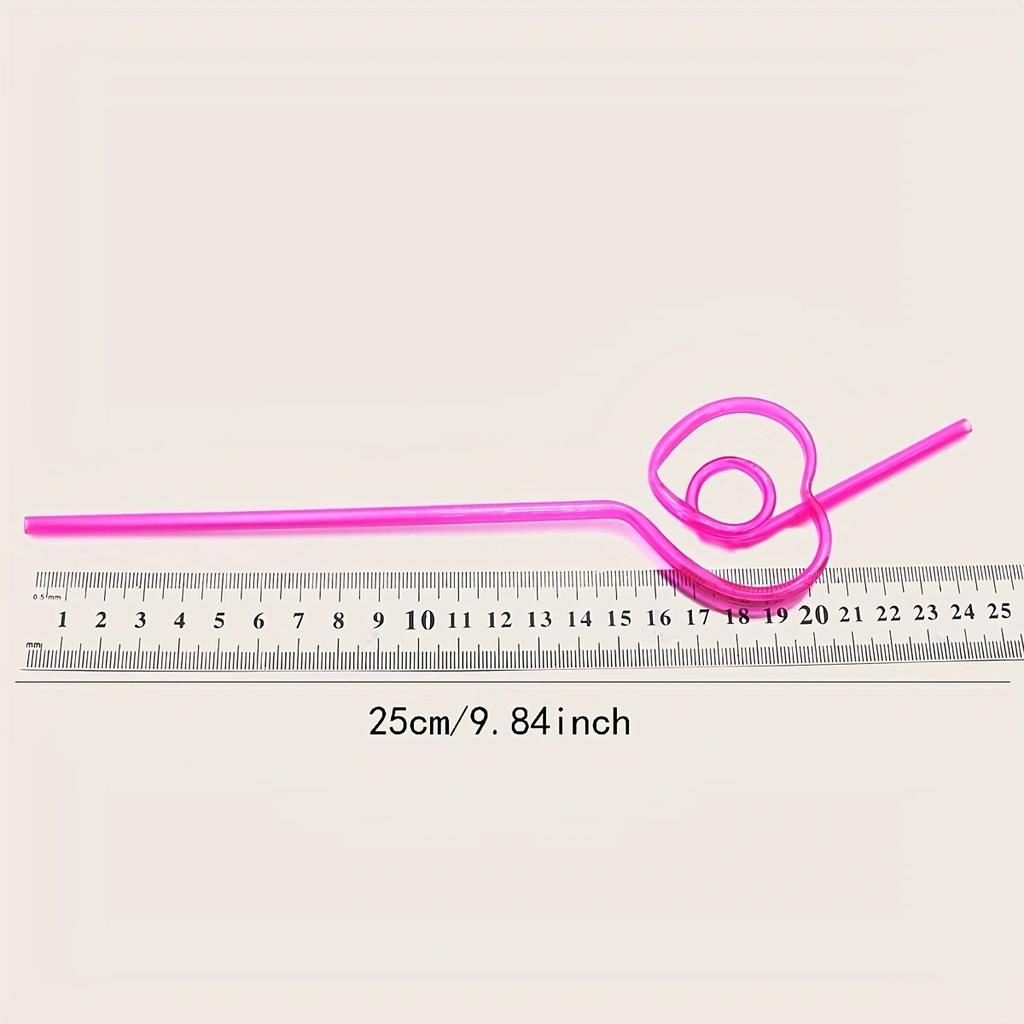 5PCS- Creative Modeling Straws PETG Bending Modeling strawsFive Pack of Pink Straws