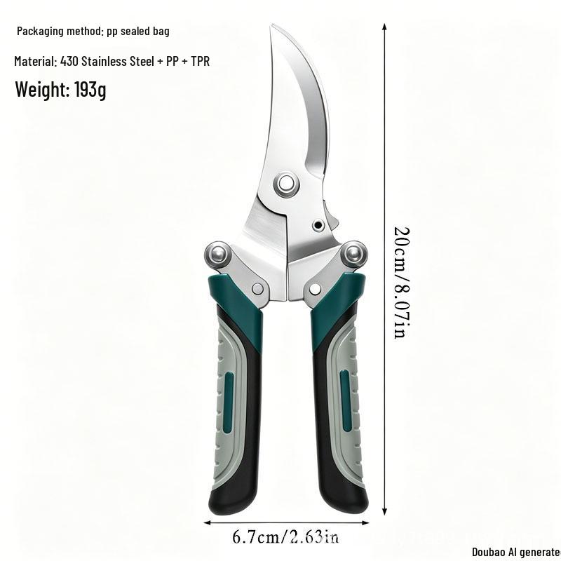 Stainless Steel Folding Pruning Shears for Tree, Flower & Fruit Branches